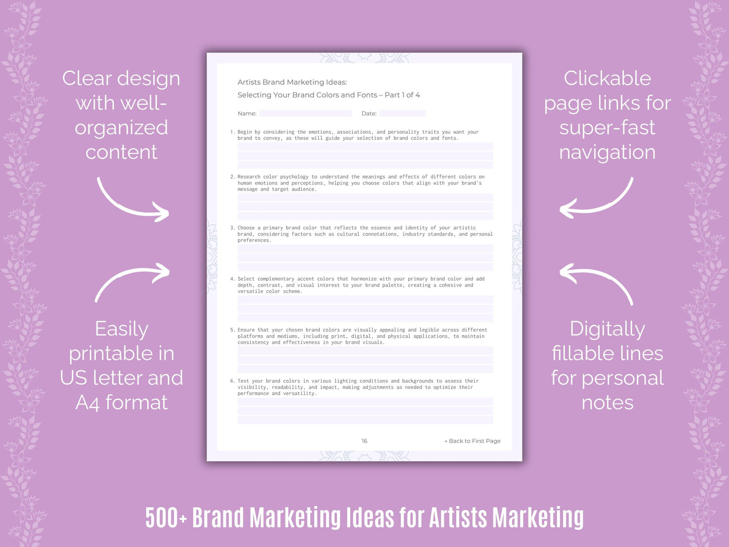 Artists Marketing Templates