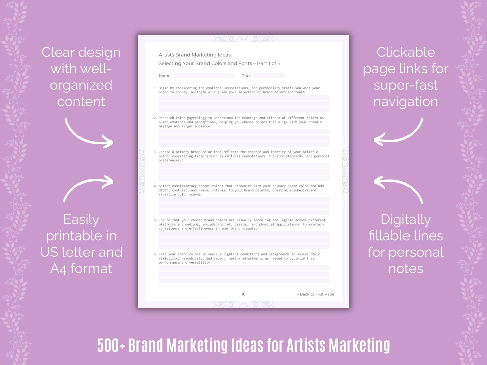 Artists Marketing Templates