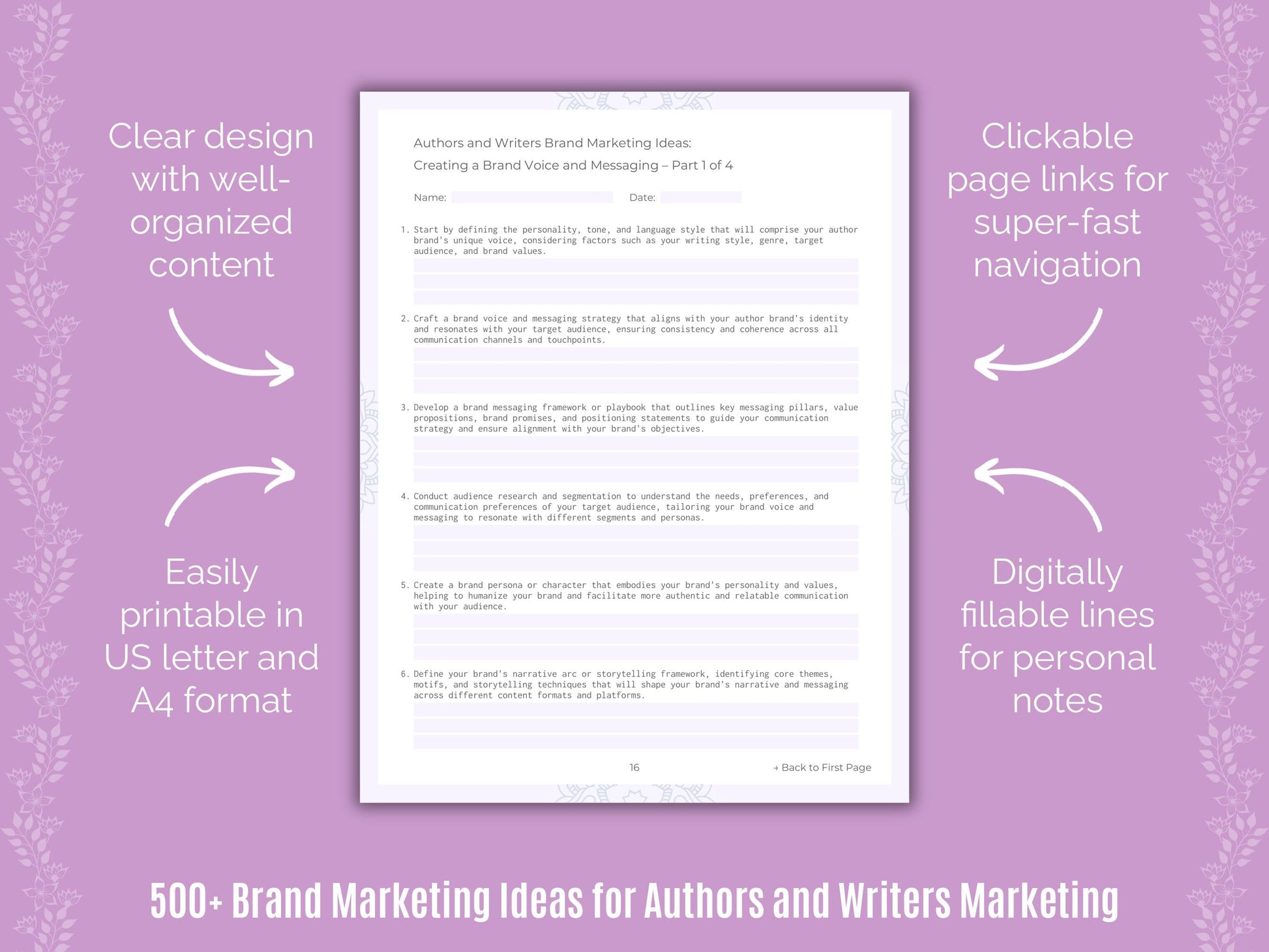 Authors and Writers Marketing Templates