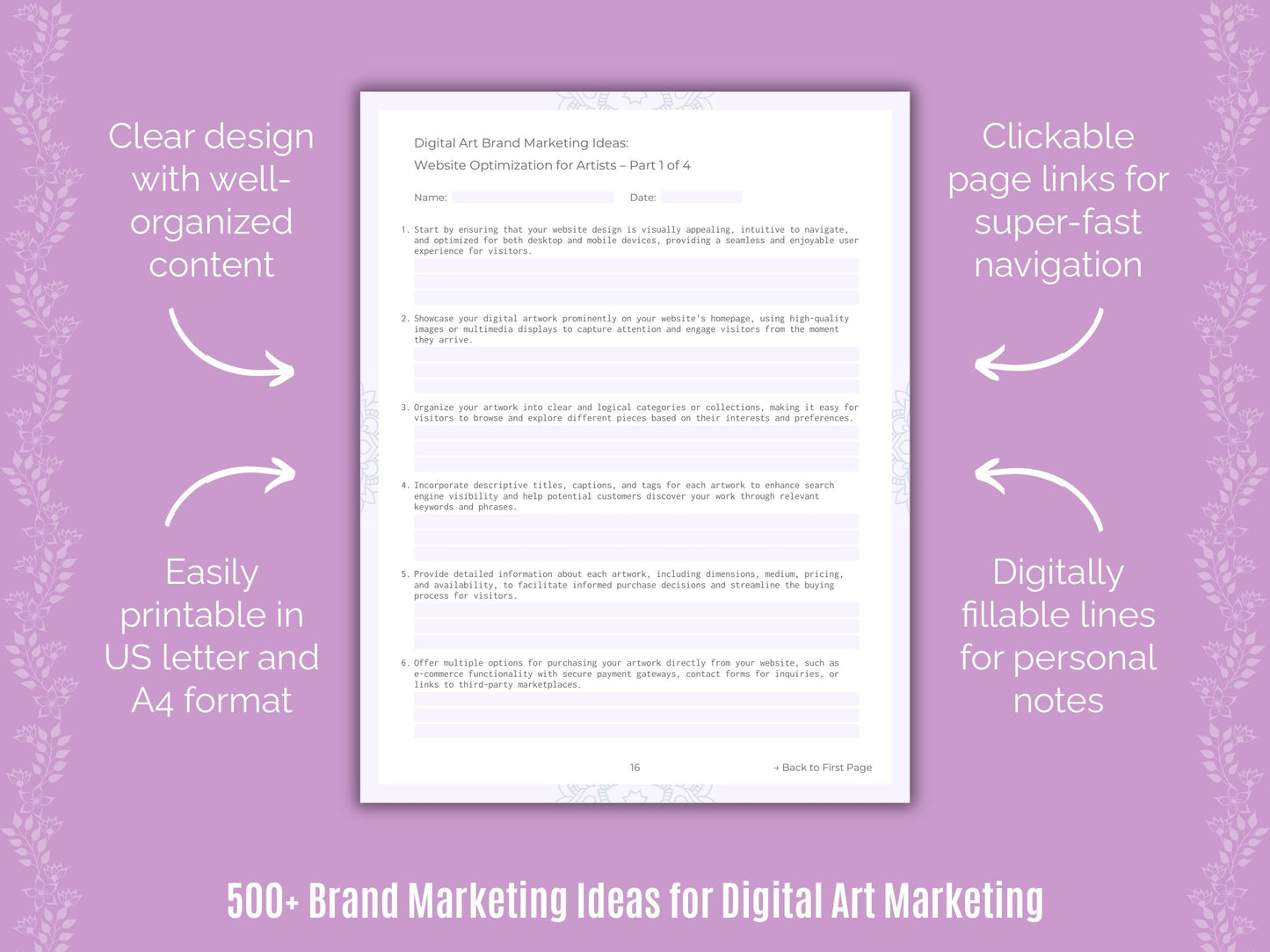 Digital Art Marketing Templates