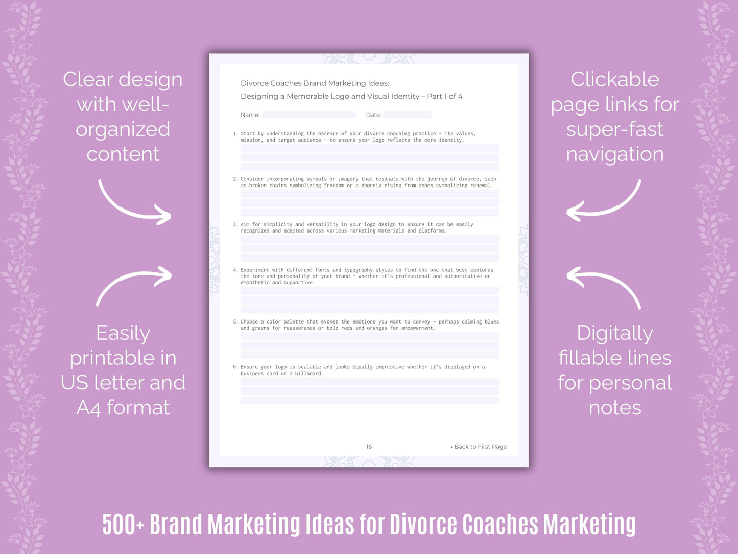 Divorce Coaches Marketing Templates