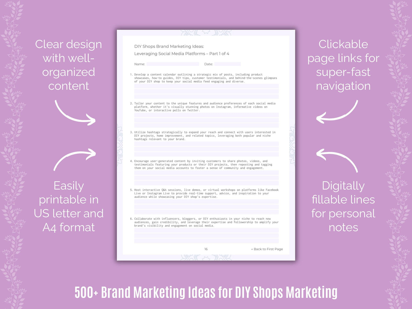 DIY Shops Marketing Templates