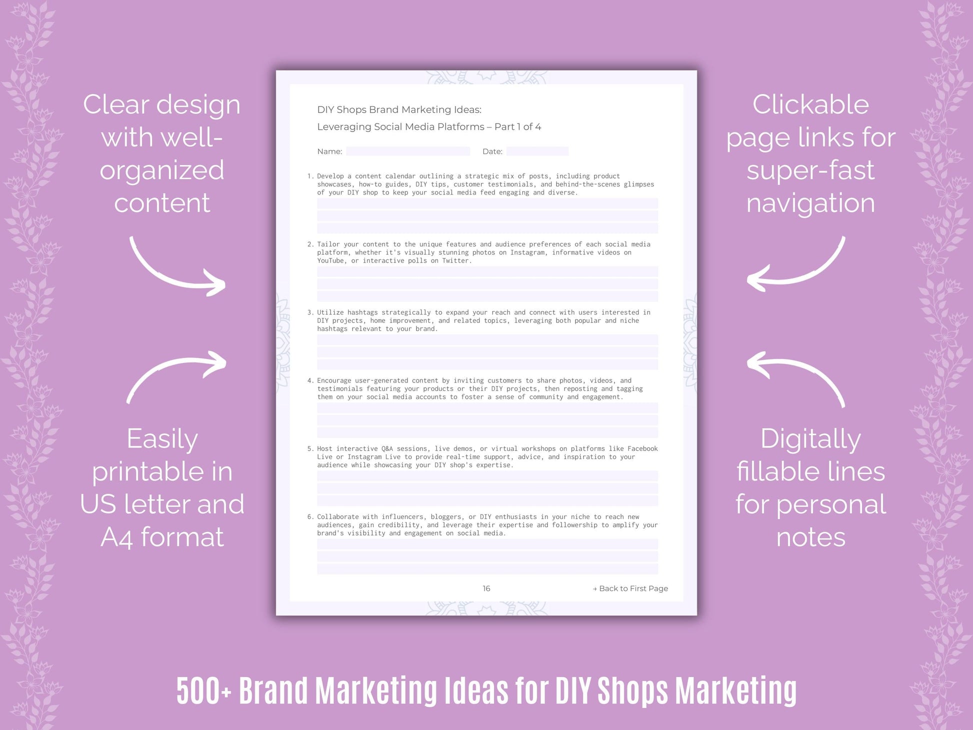 DIY Shops Marketing Templates