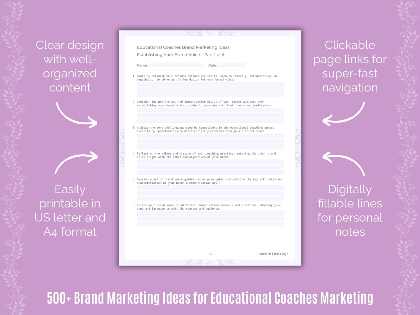 Educational Coaches Marketing Templates