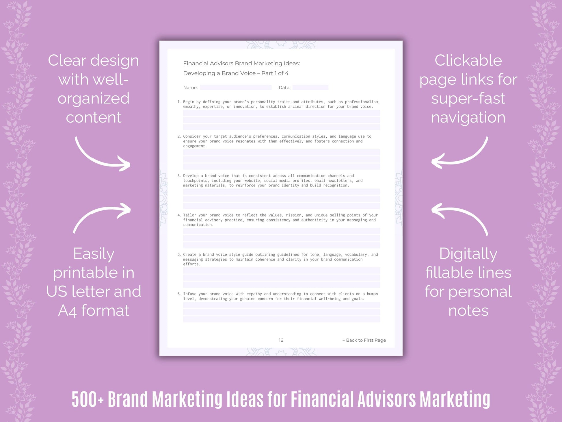 Financial Advisors Marketing Templates