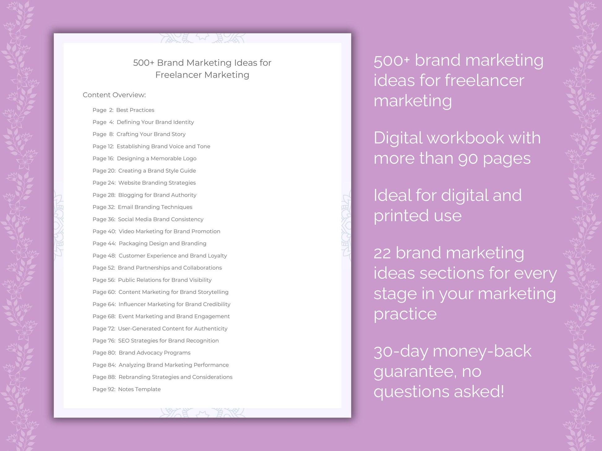 Freelancer Marketing Worksheets