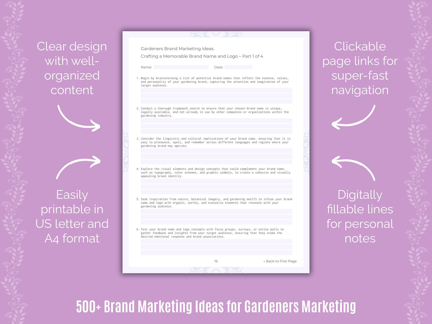 Gardeners Marketing Templates