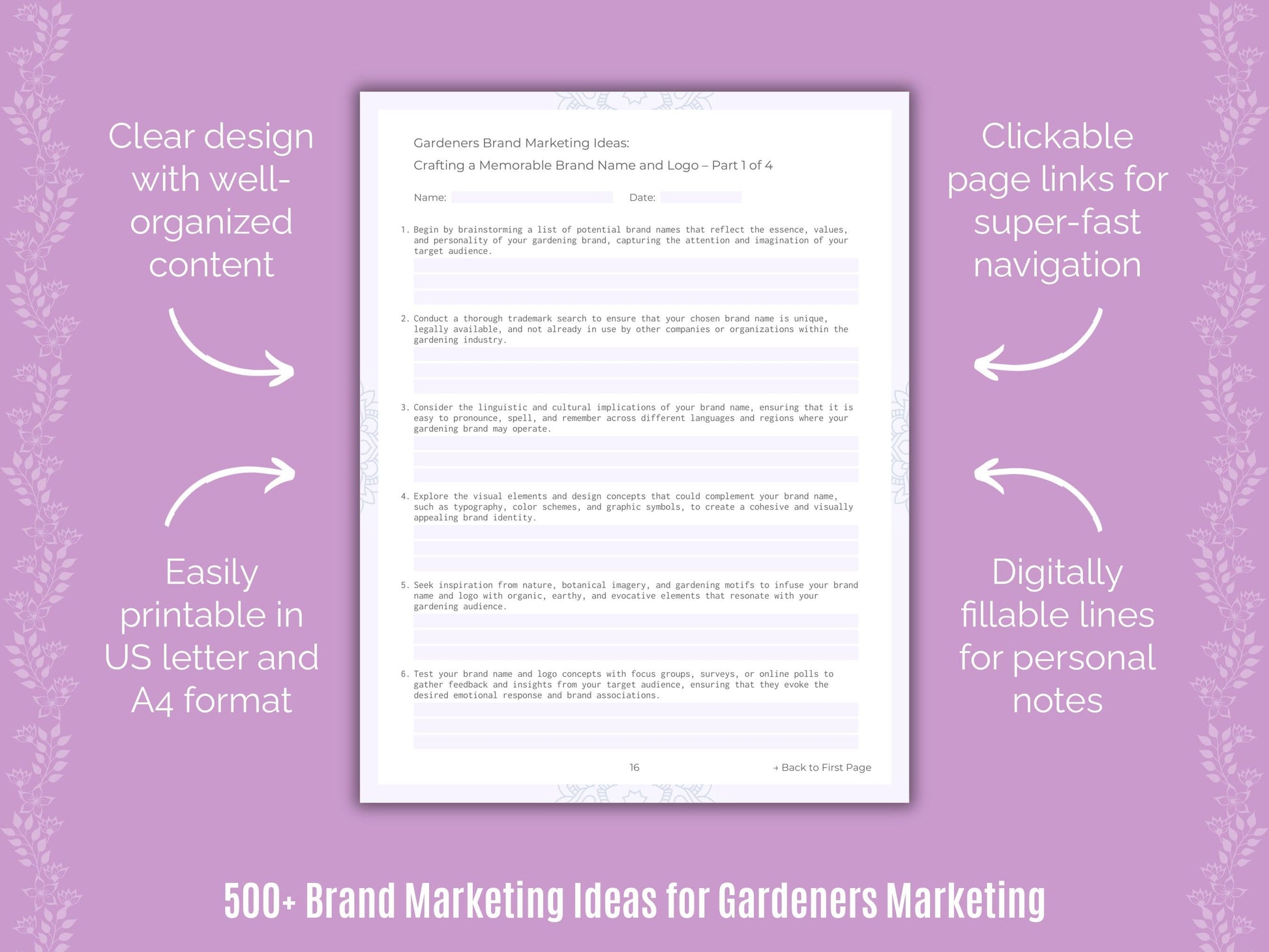 Gardeners Marketing Templates