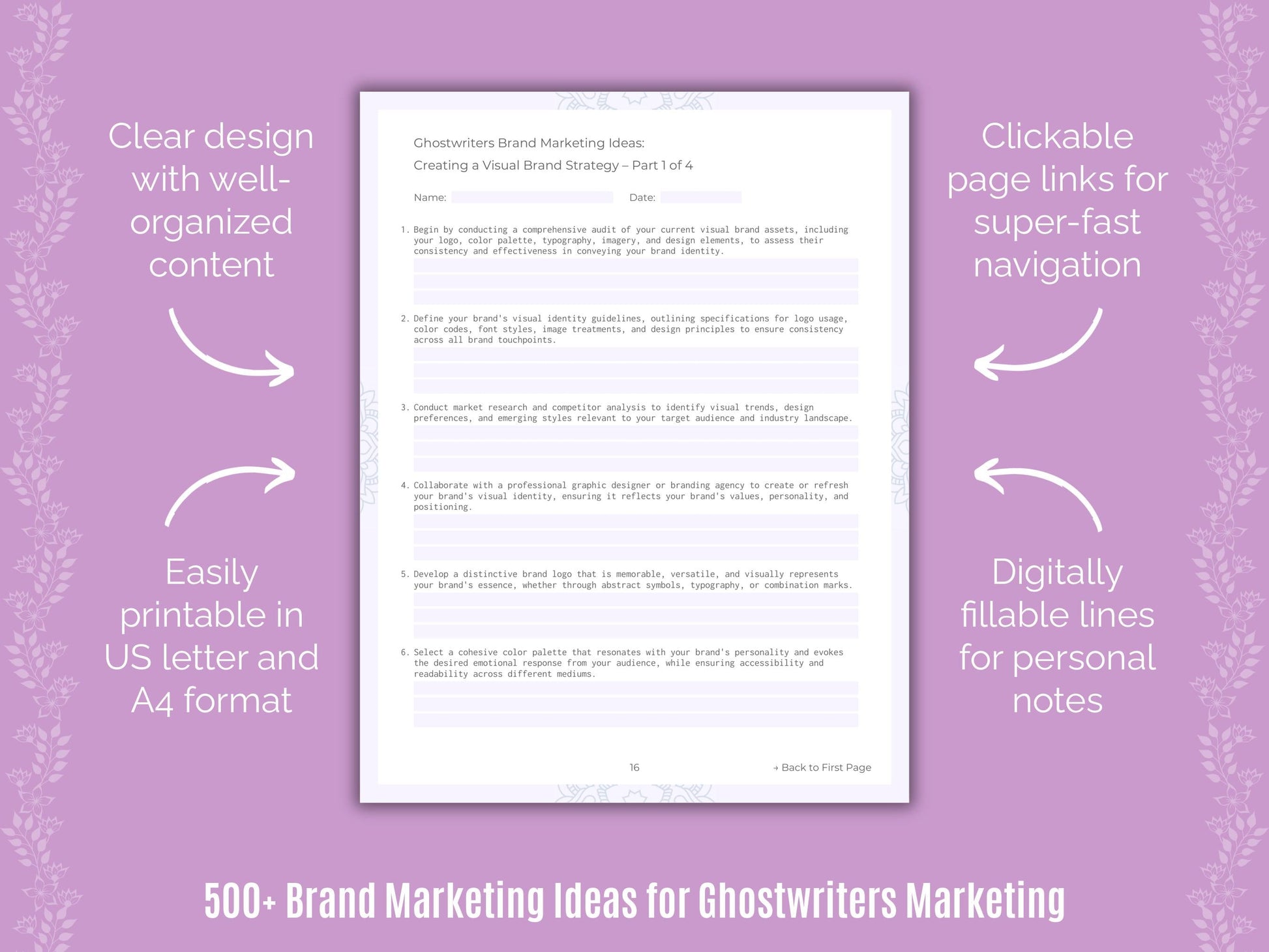 Ghostwriters Marketing Templates