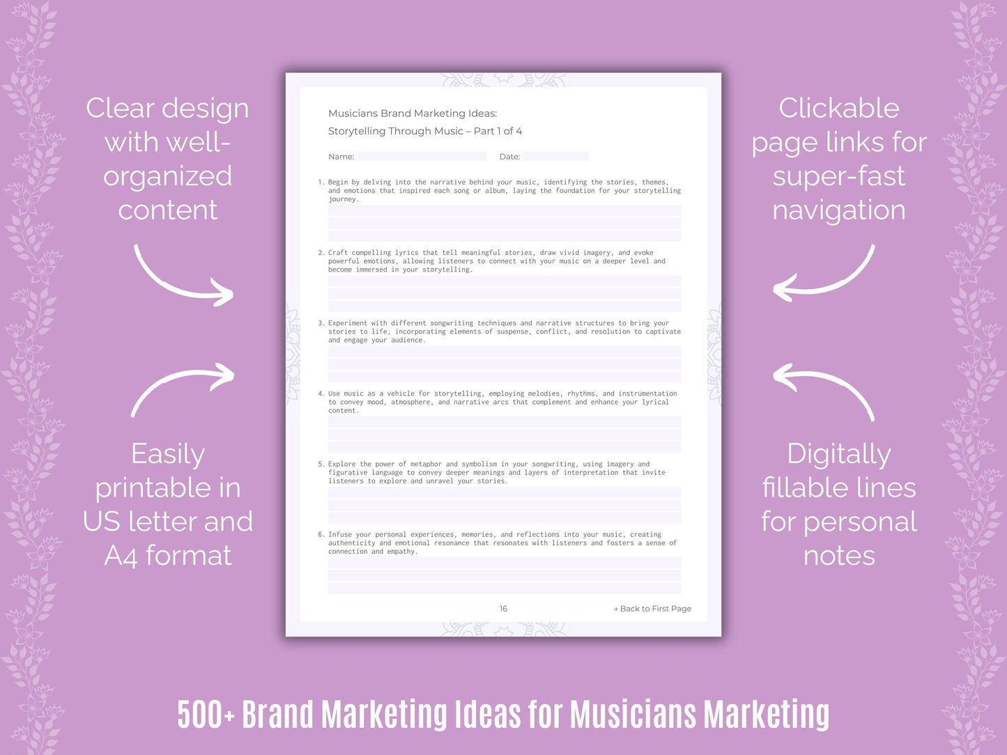 Musicians Marketing Templates