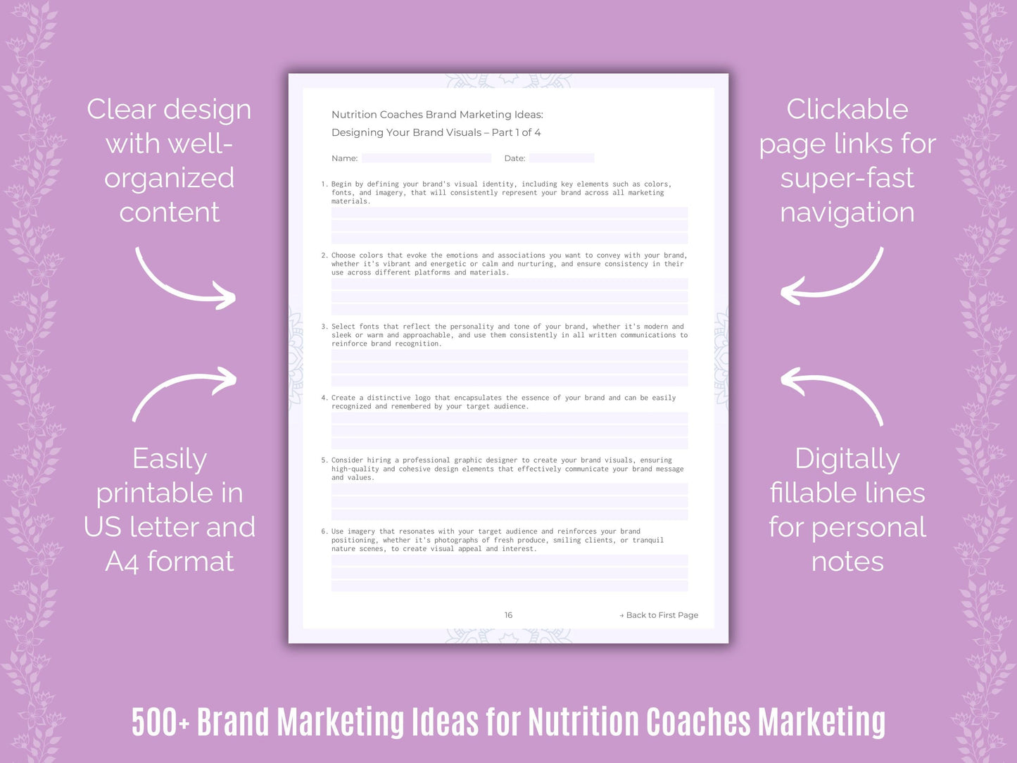 Nutrition Coaches Marketing Templates