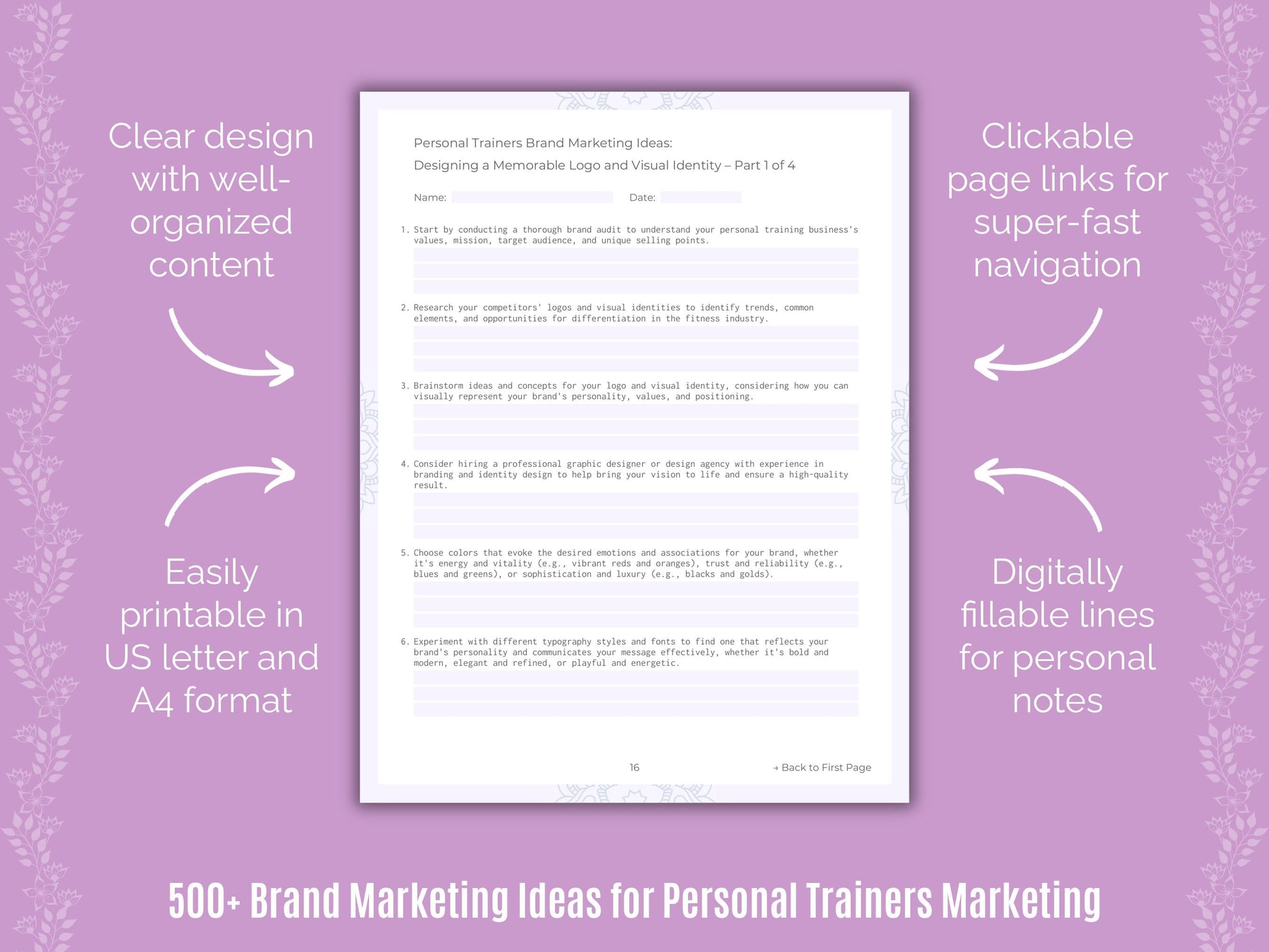 Personal Trainers Marketing Templates