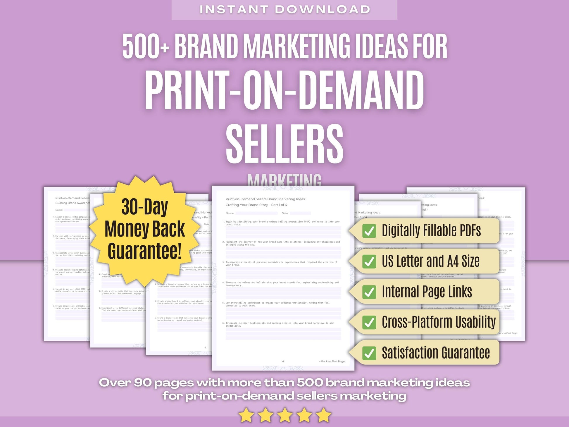 Print-on-Demand Sellers Marketing Workbooks