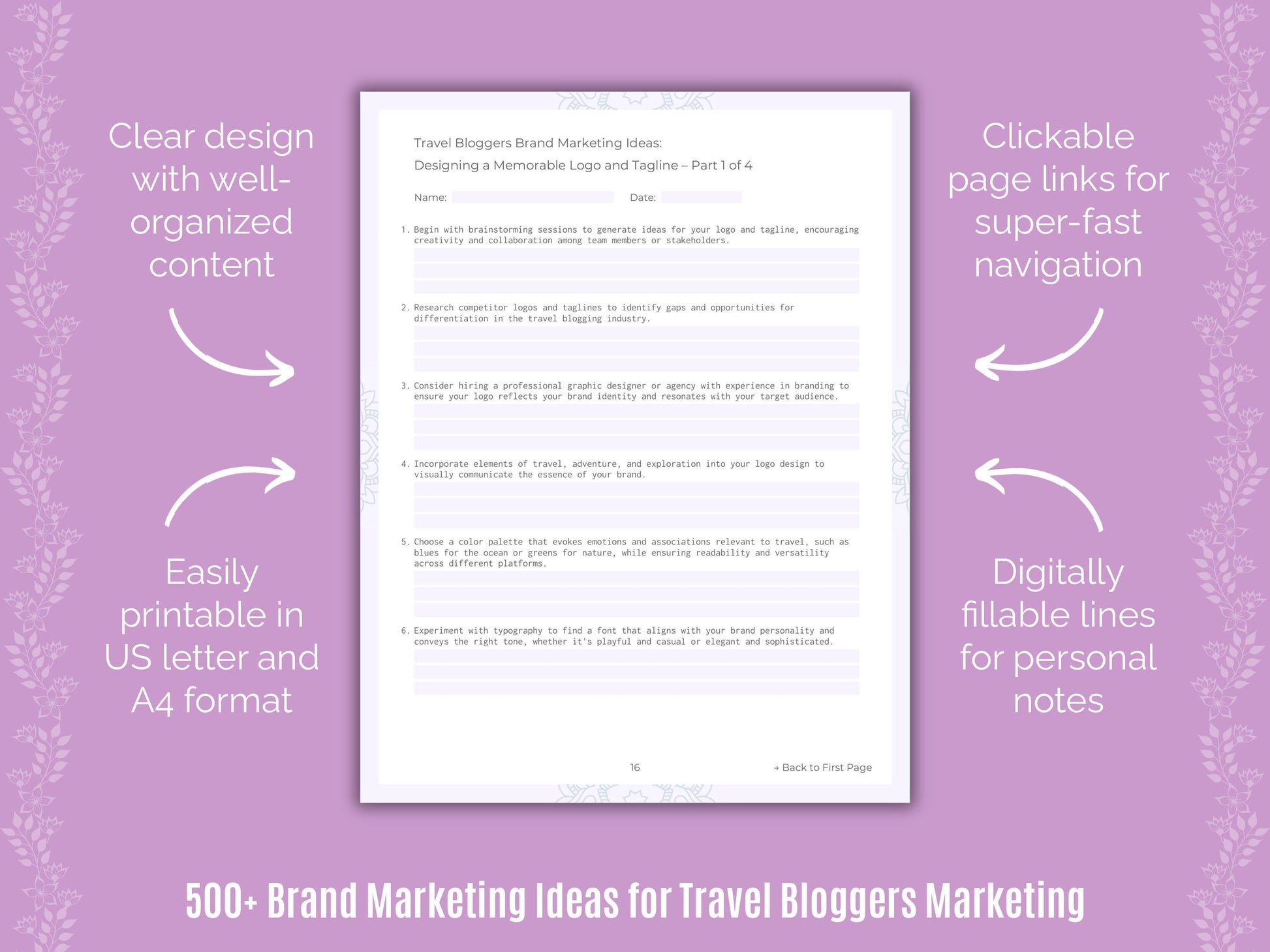 Travel Bloggers Marketing Templates