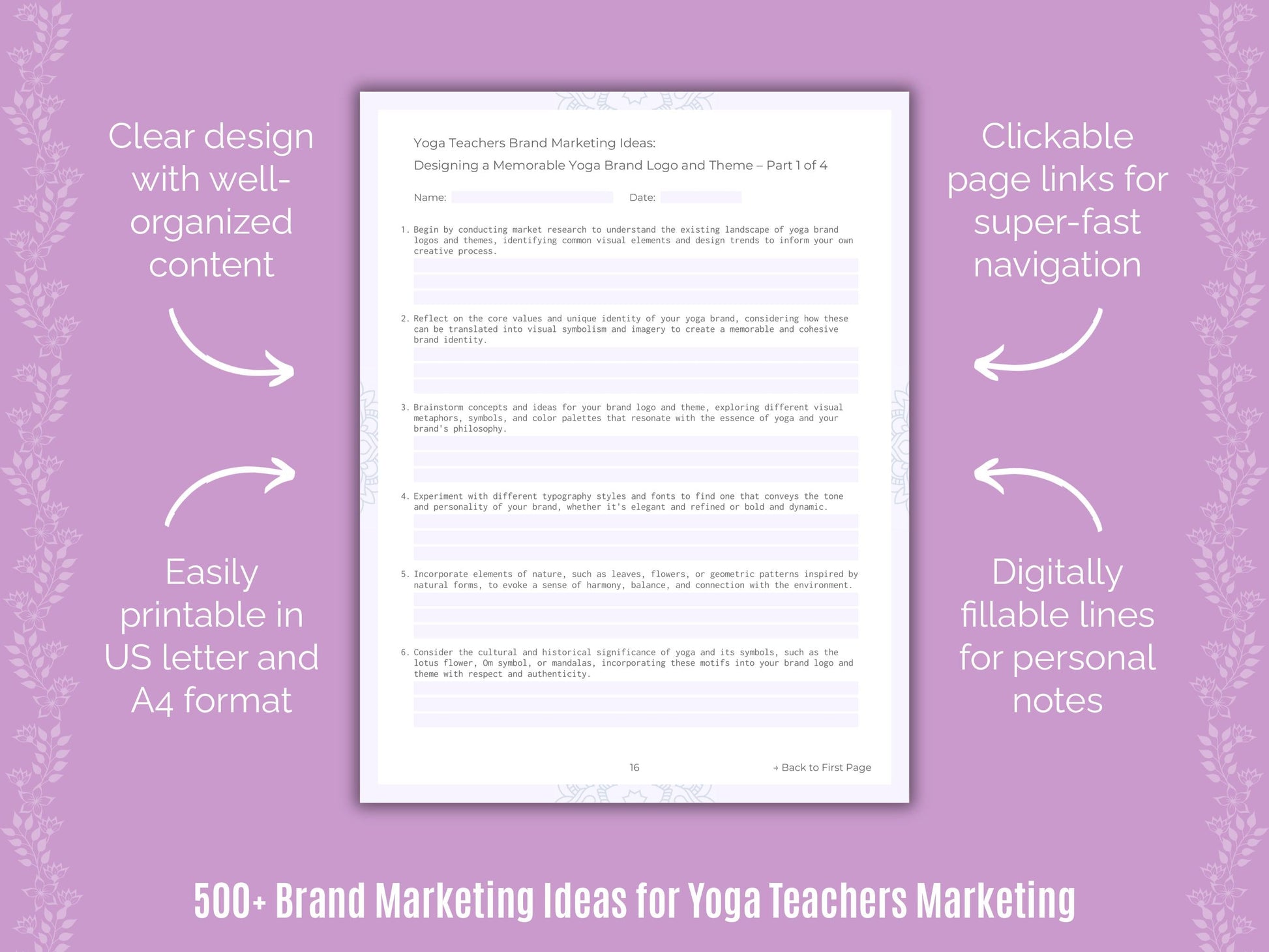 Yoga Teachers Marketing Templates