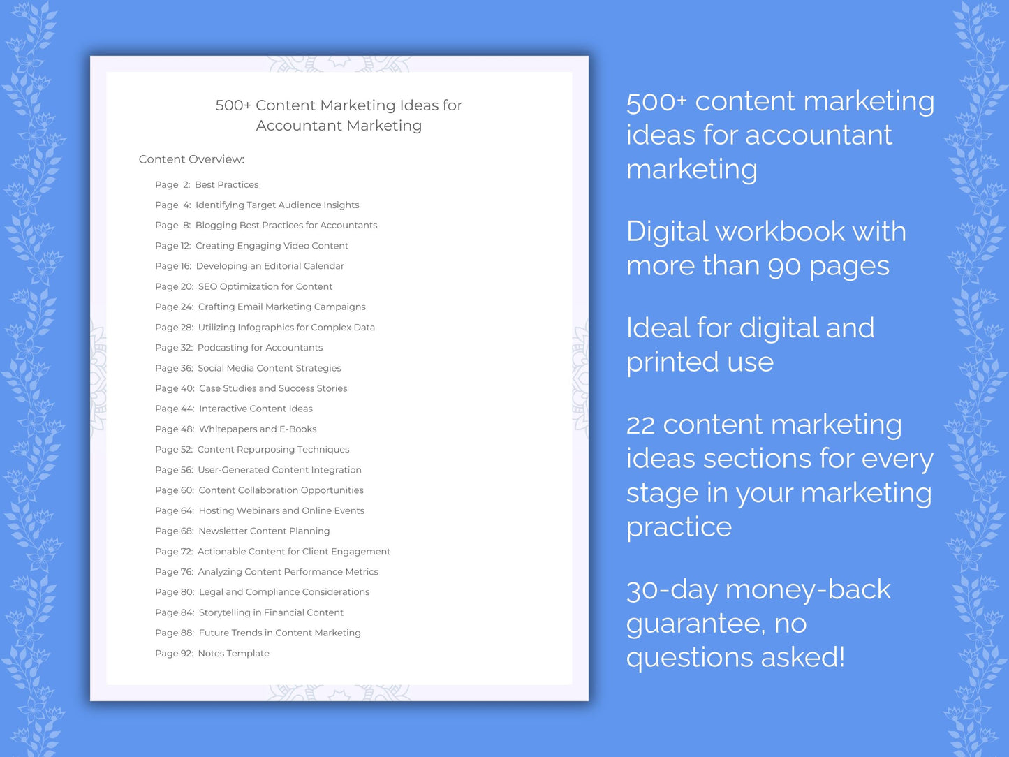 Accountant Marketing Worksheets