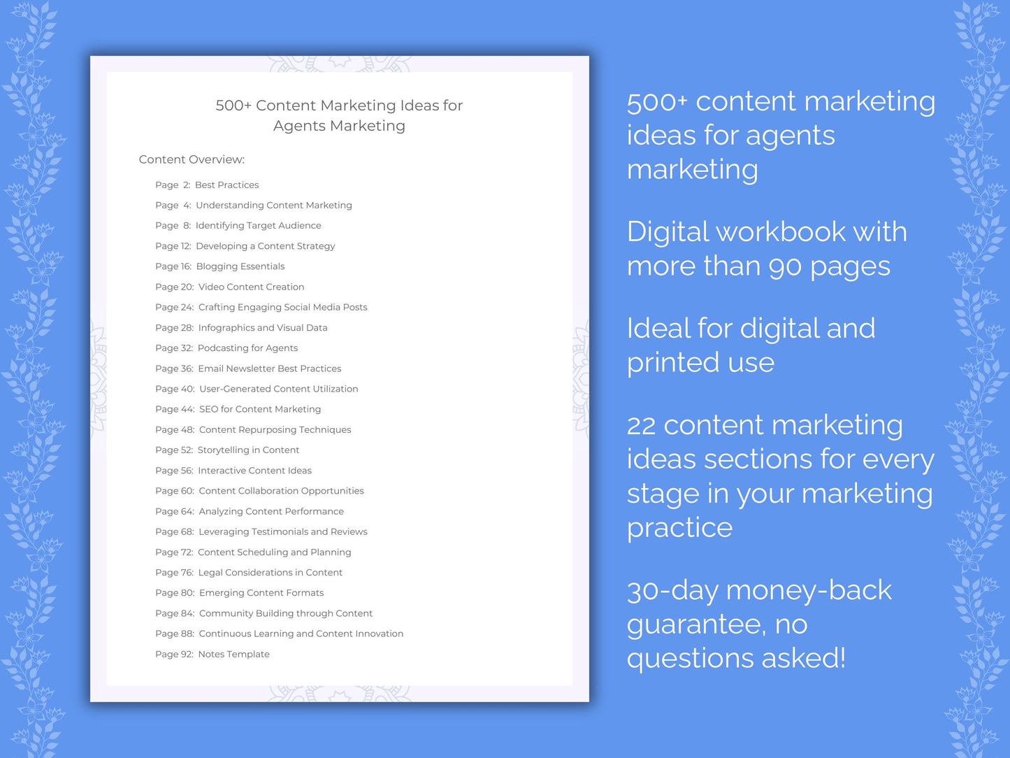 Agents Marketing Worksheets