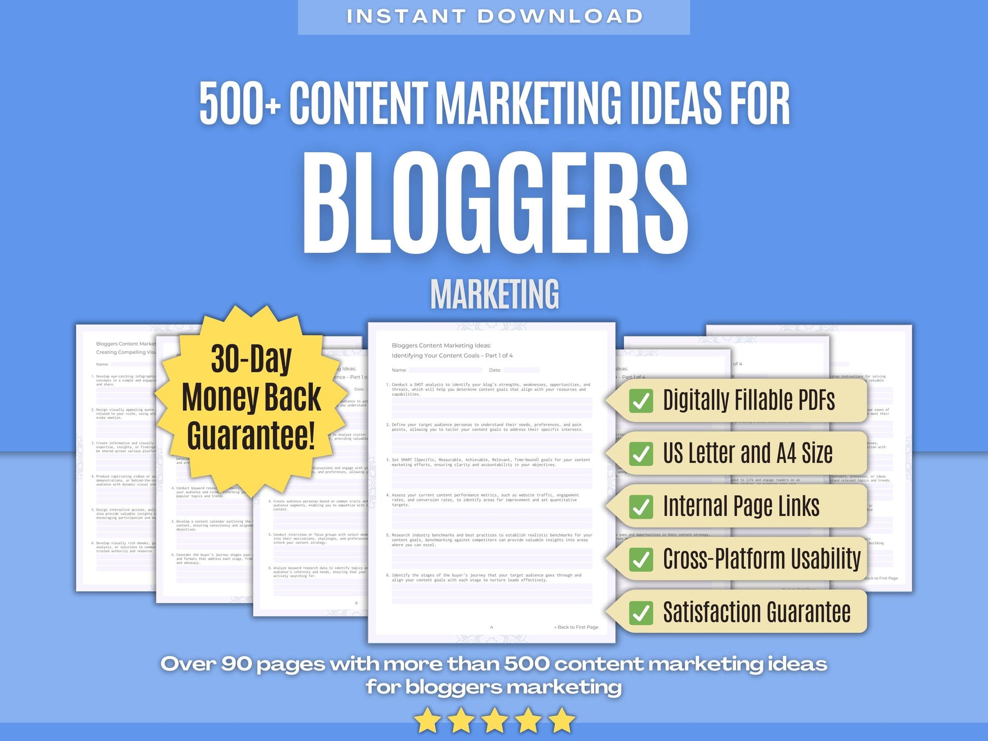 Bloggers Marketing Workbooks