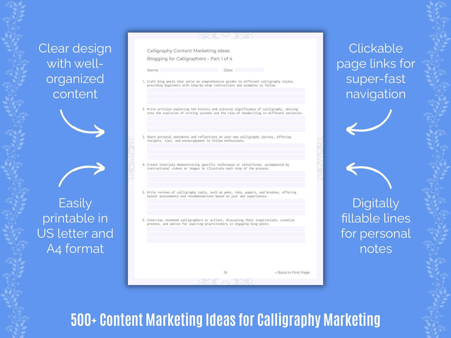 Calligraphy Marketing Templates