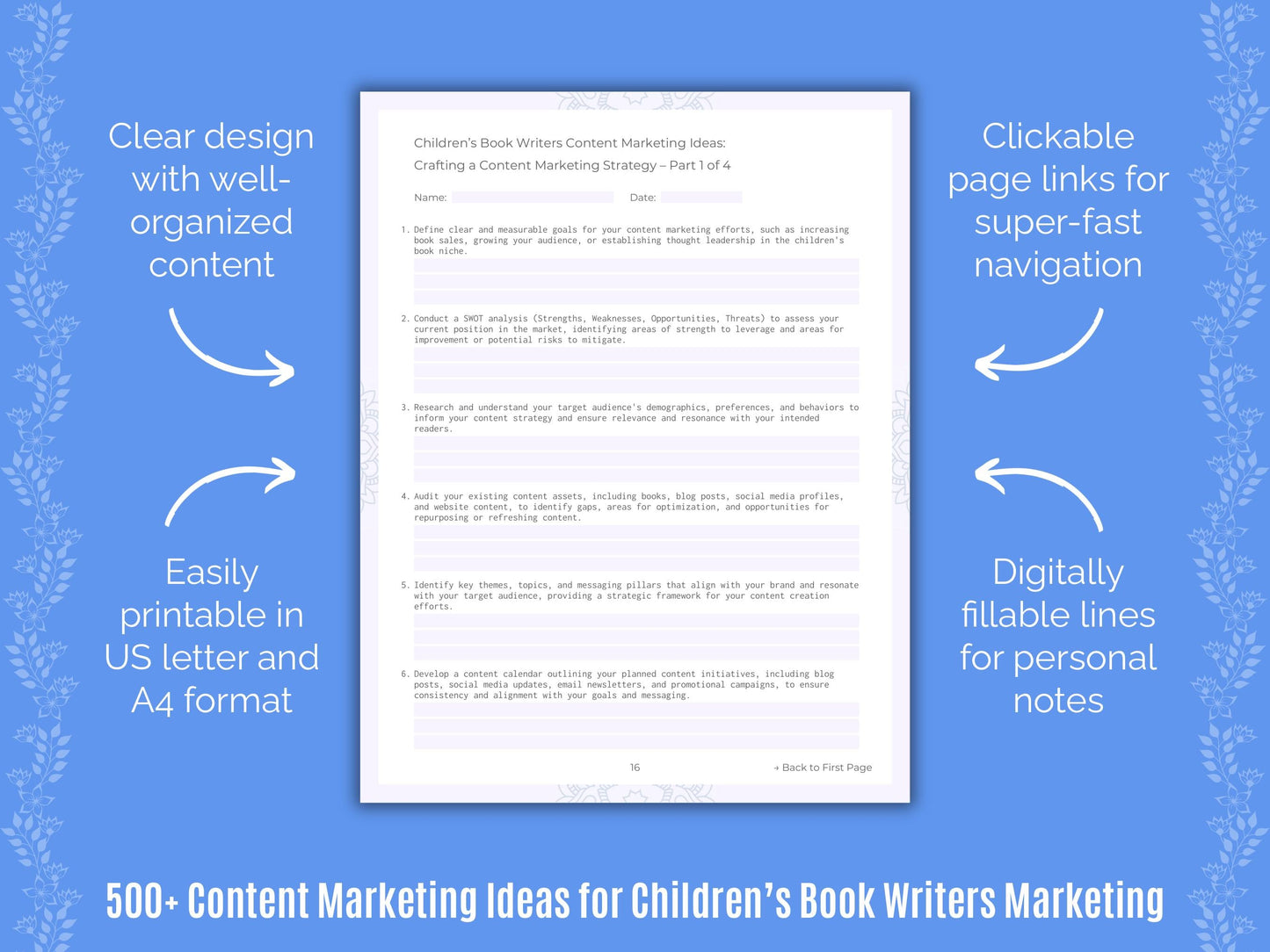 Children’s Book Writers Marketing Templates