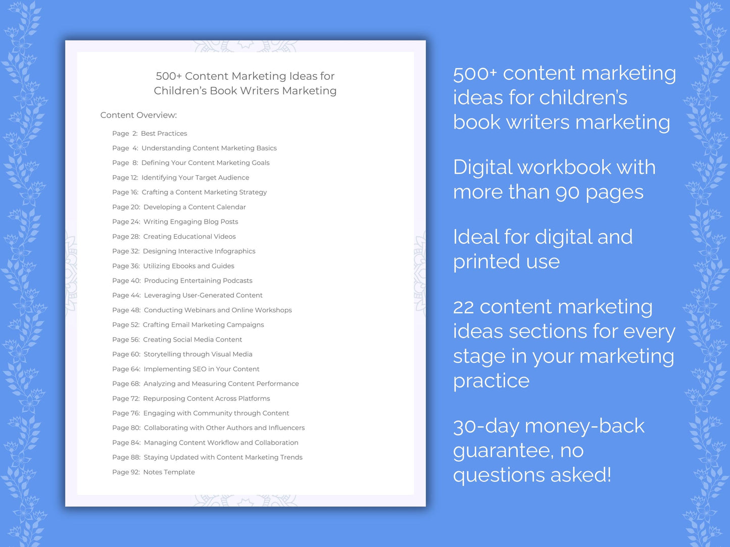 Children’s Book Writers Marketing Worksheets