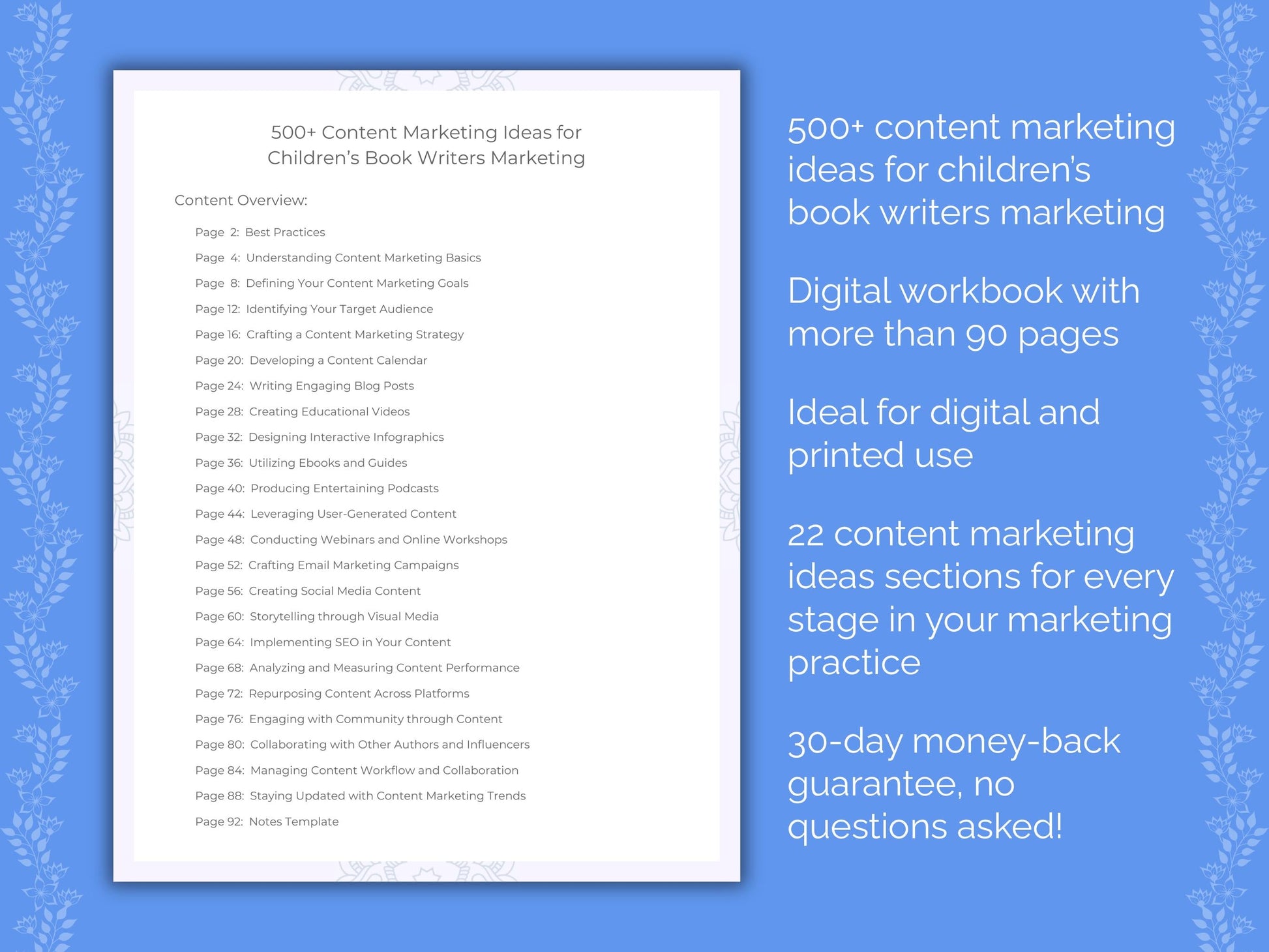 Children’s Book Writers Marketing Worksheets