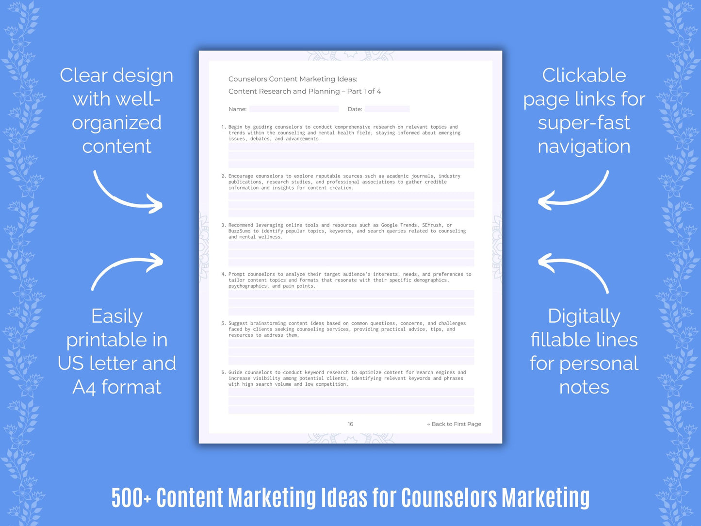 Counselors Marketing Templates