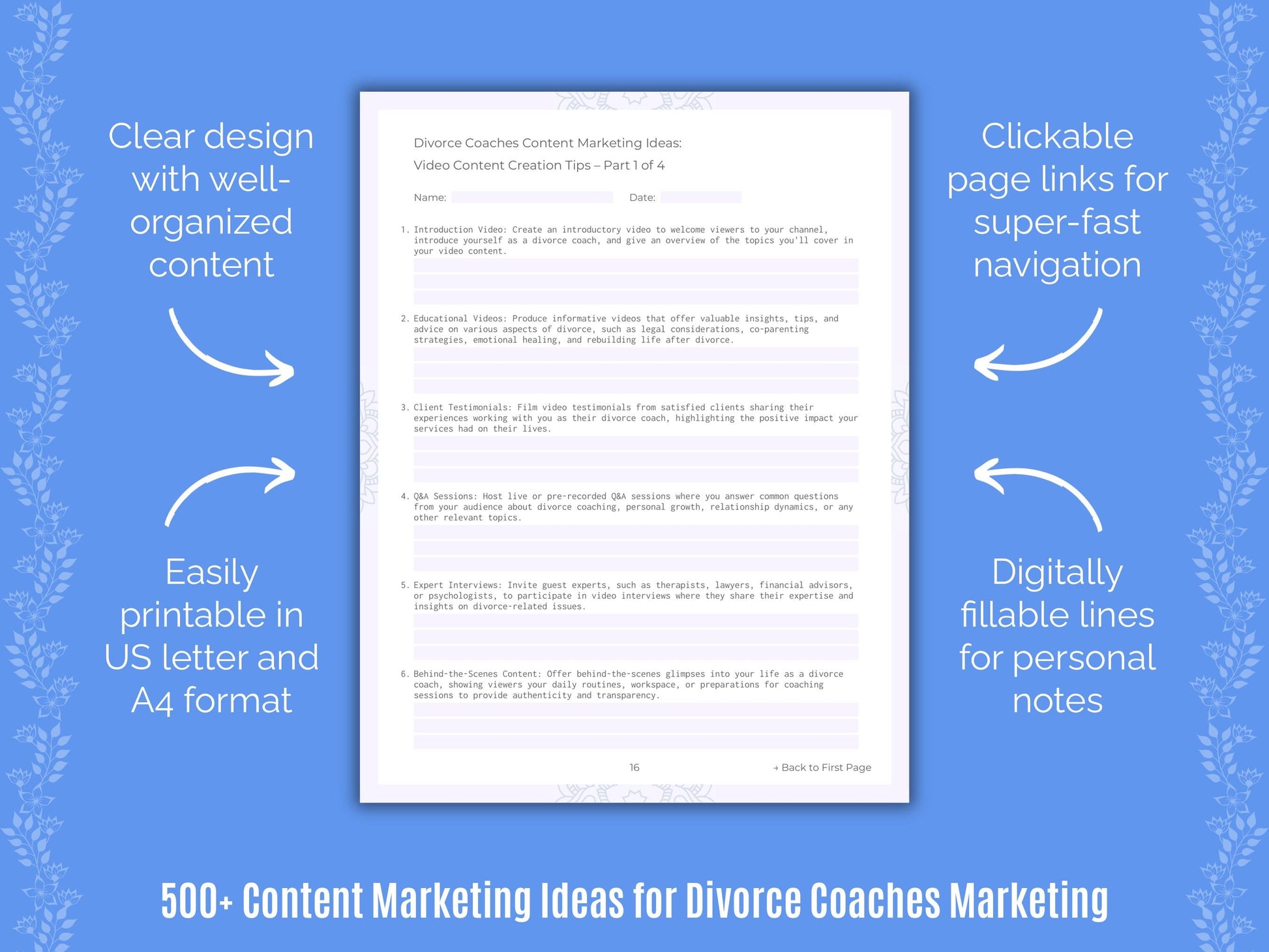 Divorce Coaches Marketing Templates