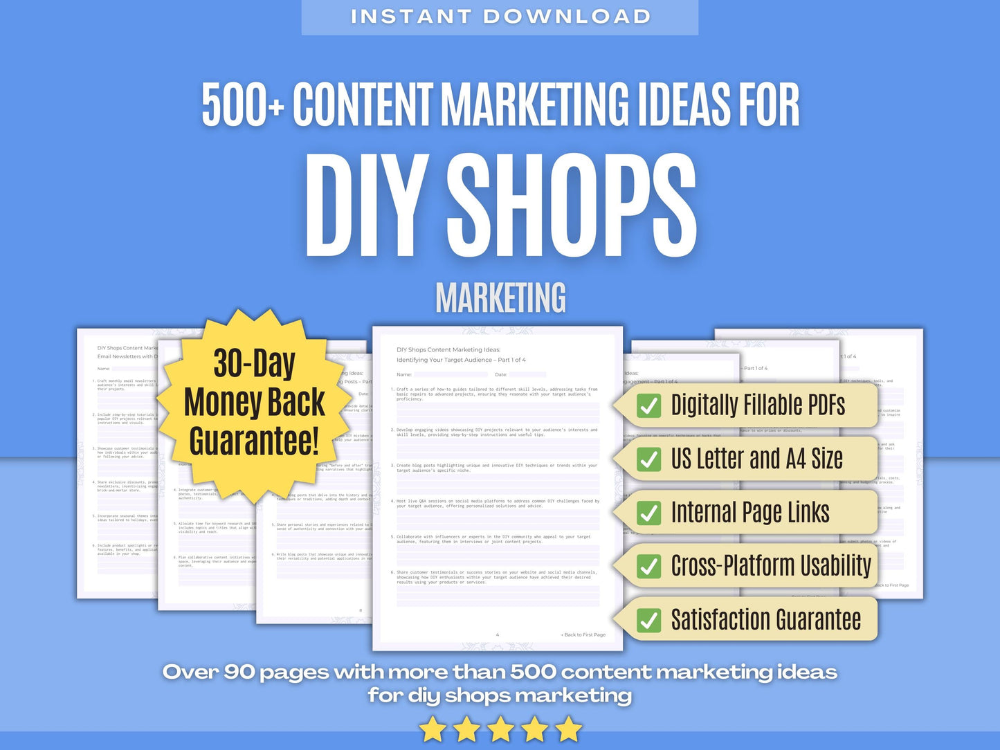 DIY Shops Marketing Workbooks