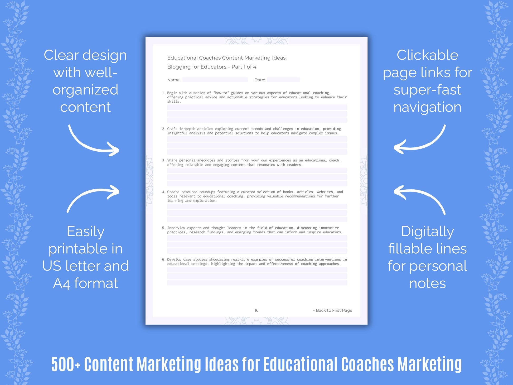 Educational Coaches Marketing Templates