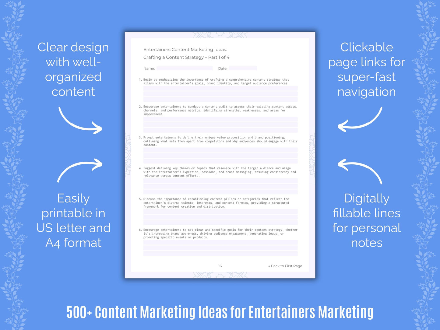 Entertainers Marketing Templates