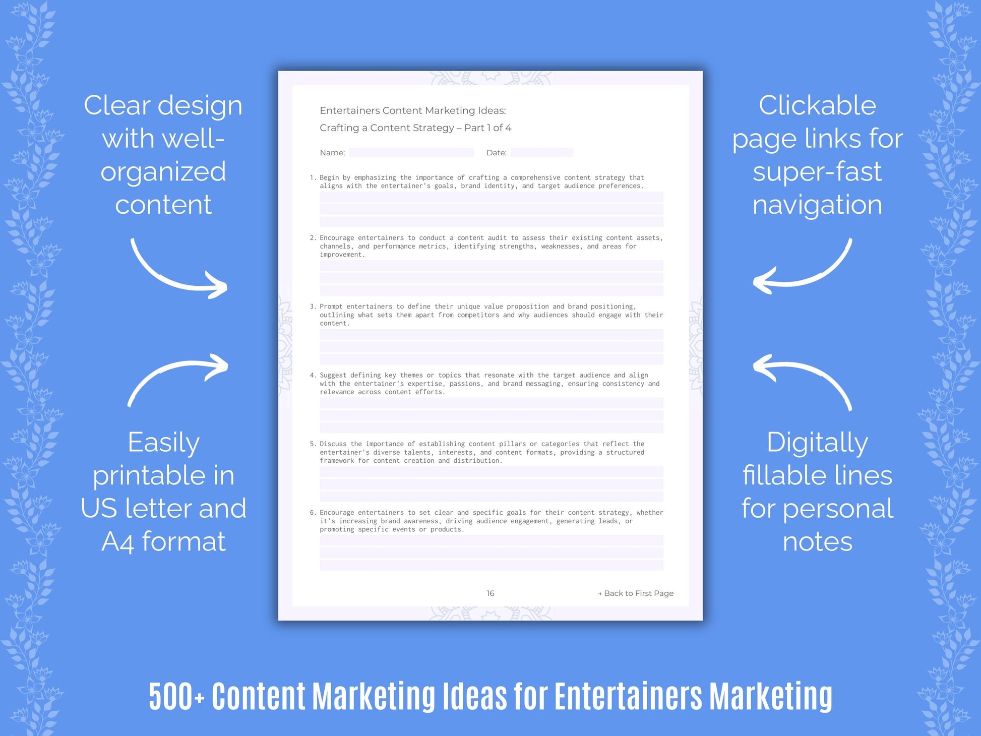 Entertainers Marketing Templates