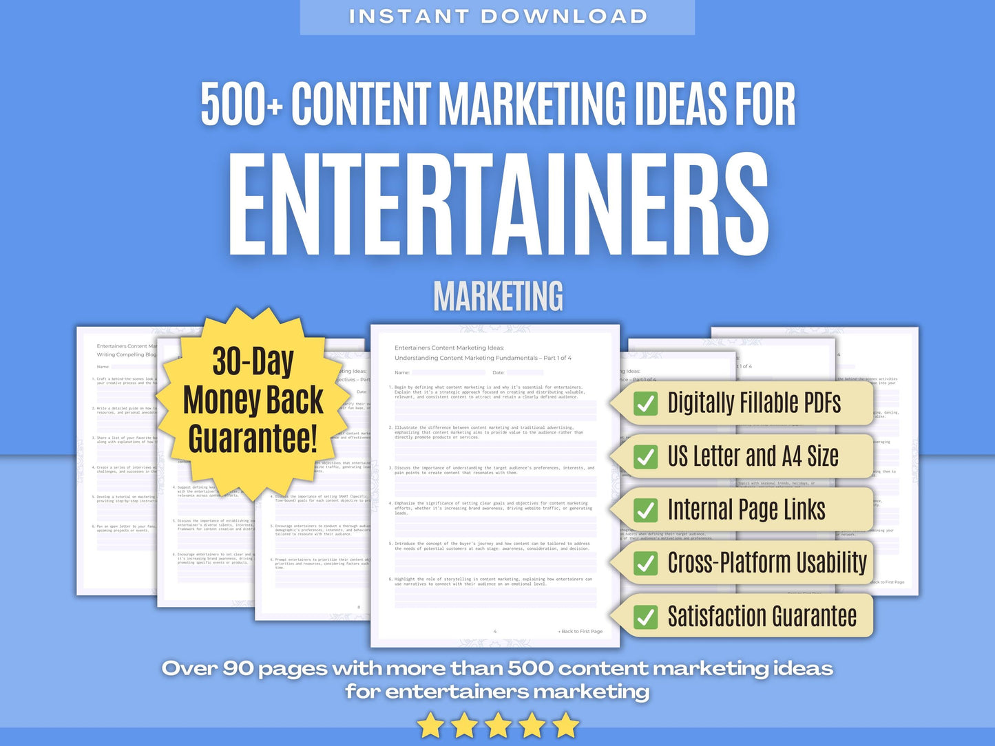 Entertainers Marketing Workbooks