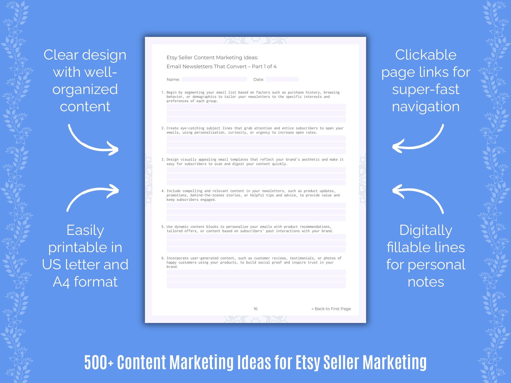 Etsy Seller Marketing Templates