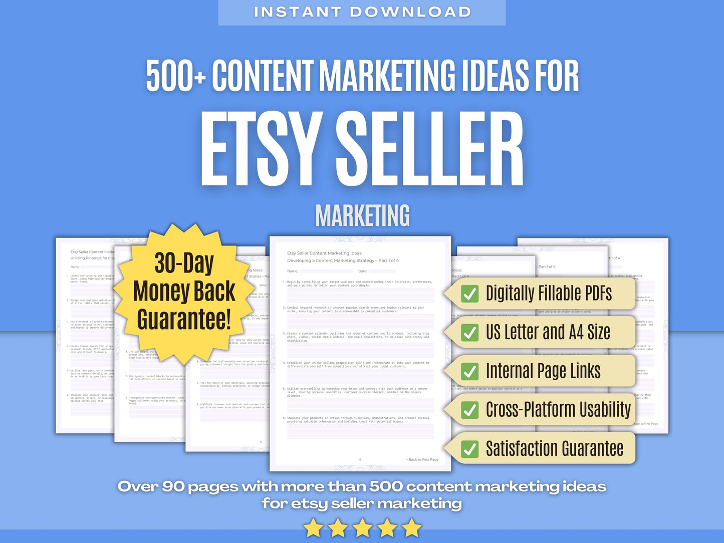 Etsy Seller Marketing Workbooks