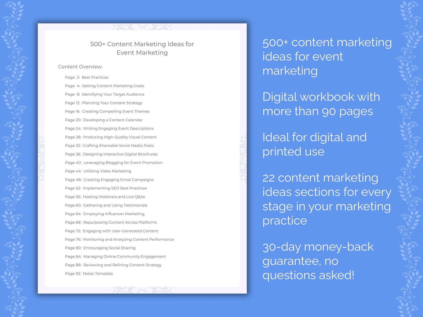 Event Marketing Worksheets