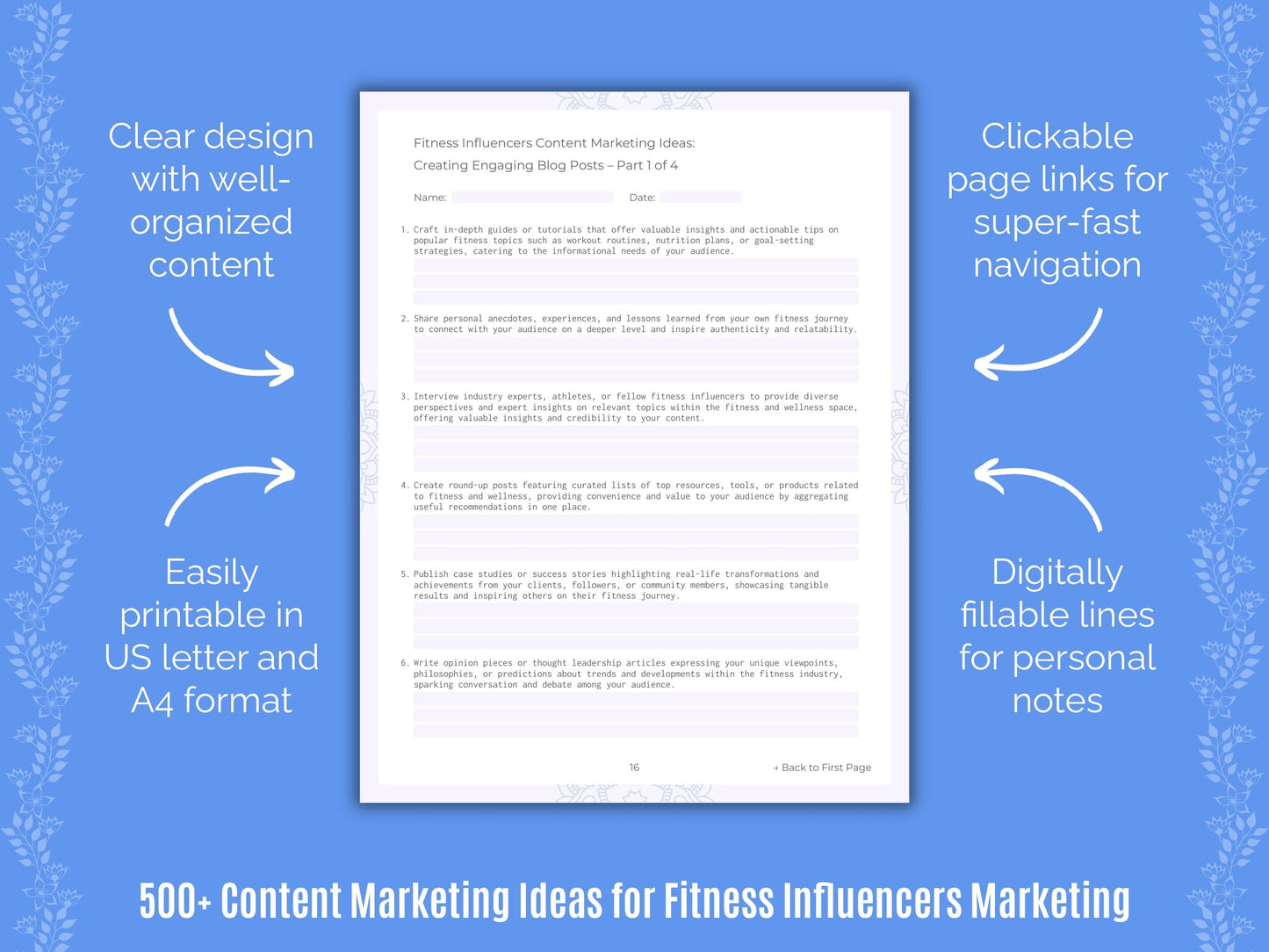 Fitness Influencers Marketing Templates