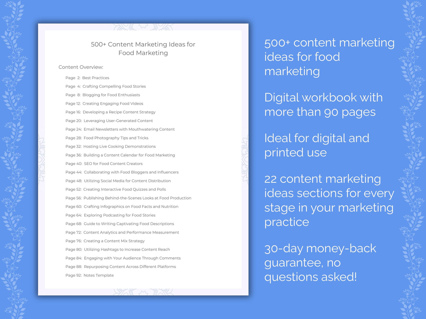 Food Marketing Worksheets