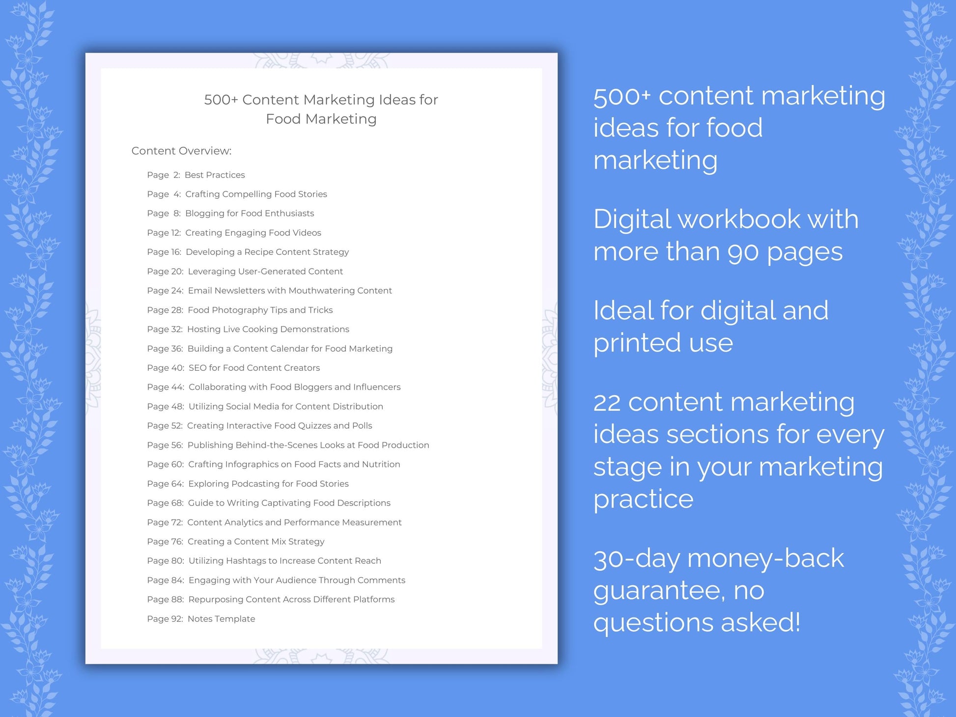 Food Marketing Worksheets