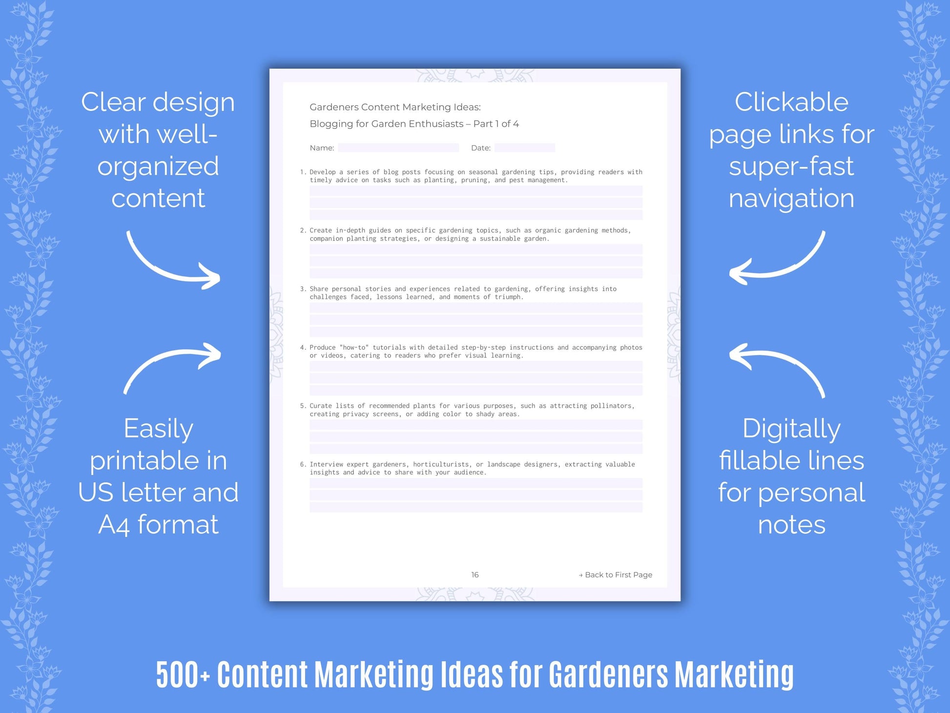 Gardeners Marketing Templates