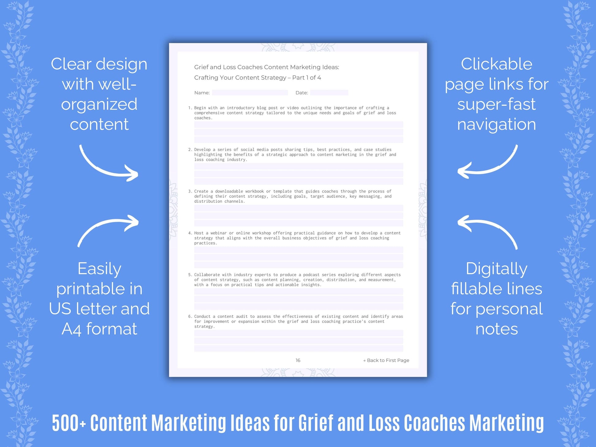 Grief and Loss Coaches Marketing Templates