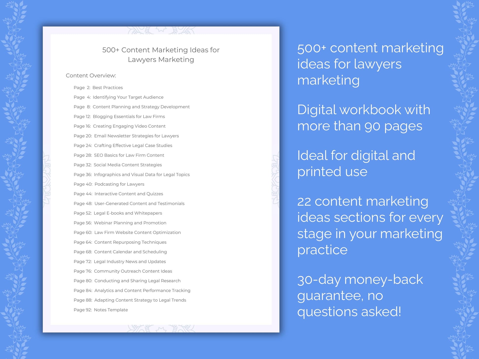 Lawyers Marketing Worksheets