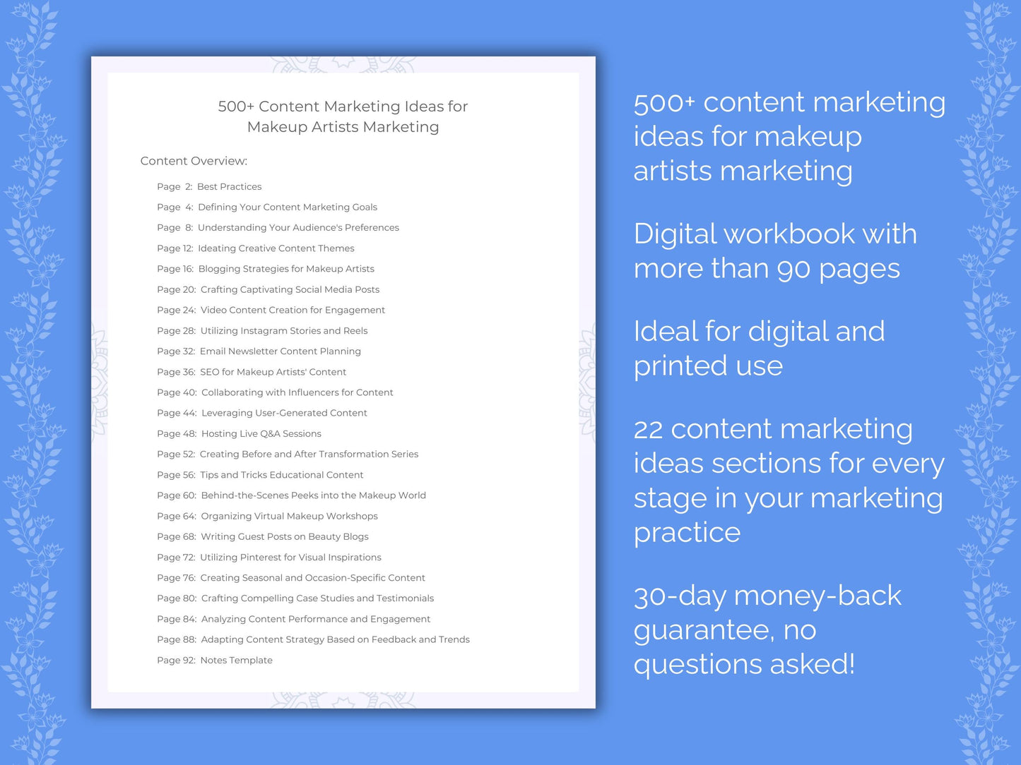 Makeup Artists Marketing Worksheets