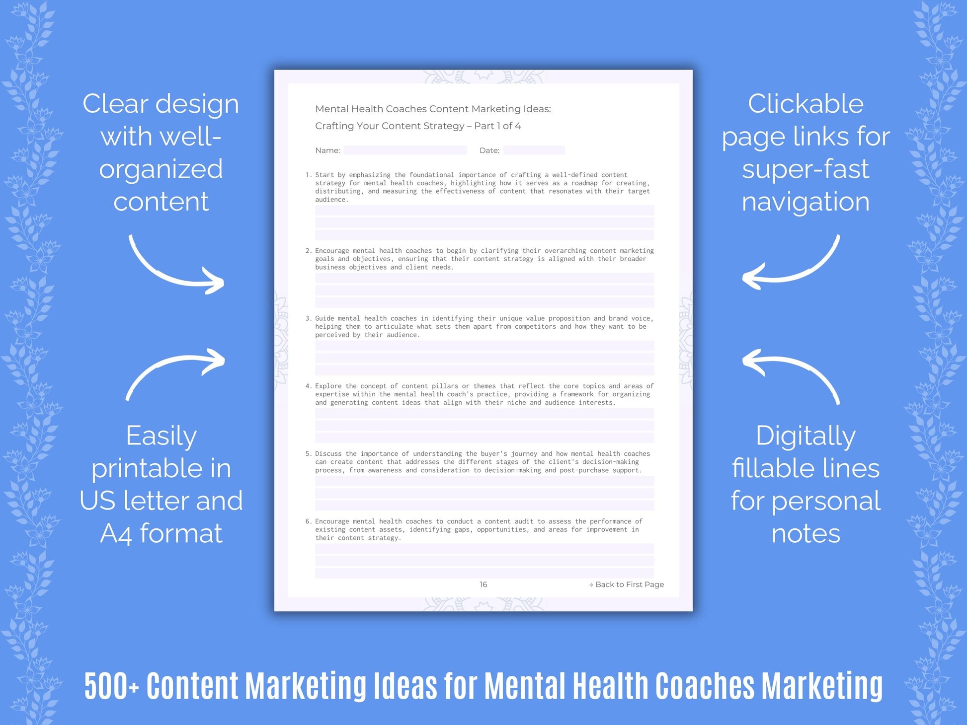 Mental Health Coaches Marketing Templates