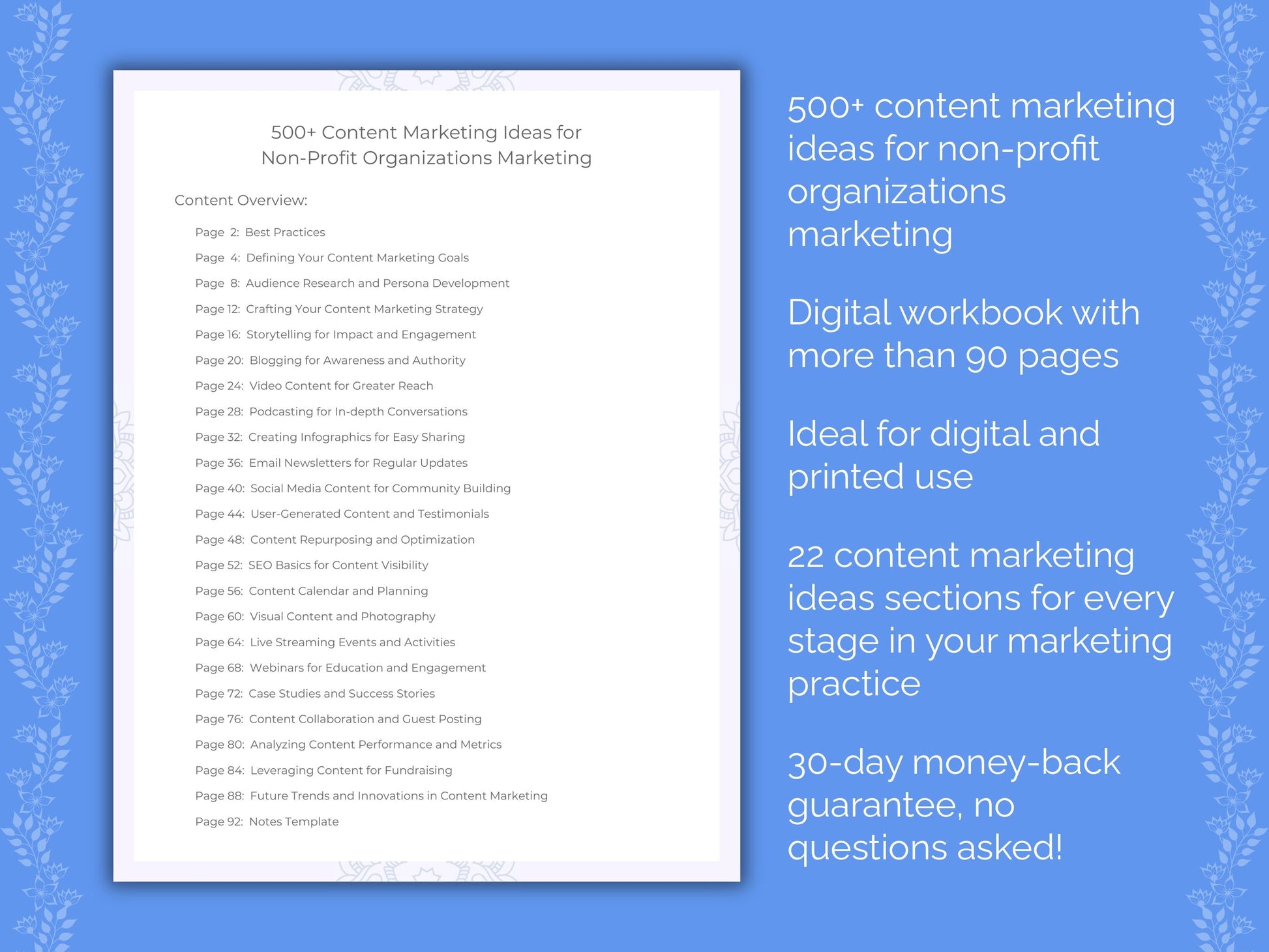 Non-Profit Organizations Marketing Worksheets