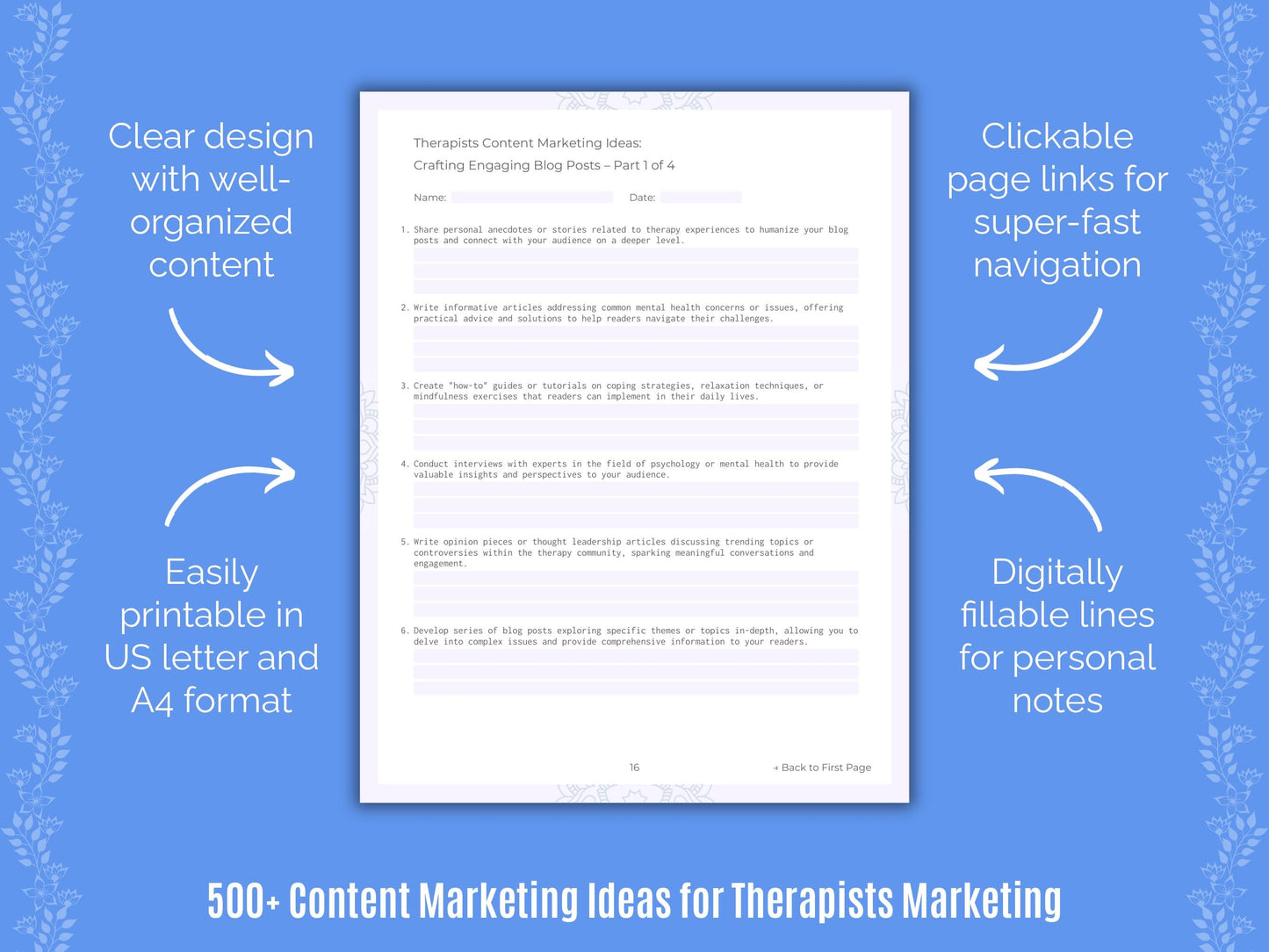 Therapists Marketing Templates