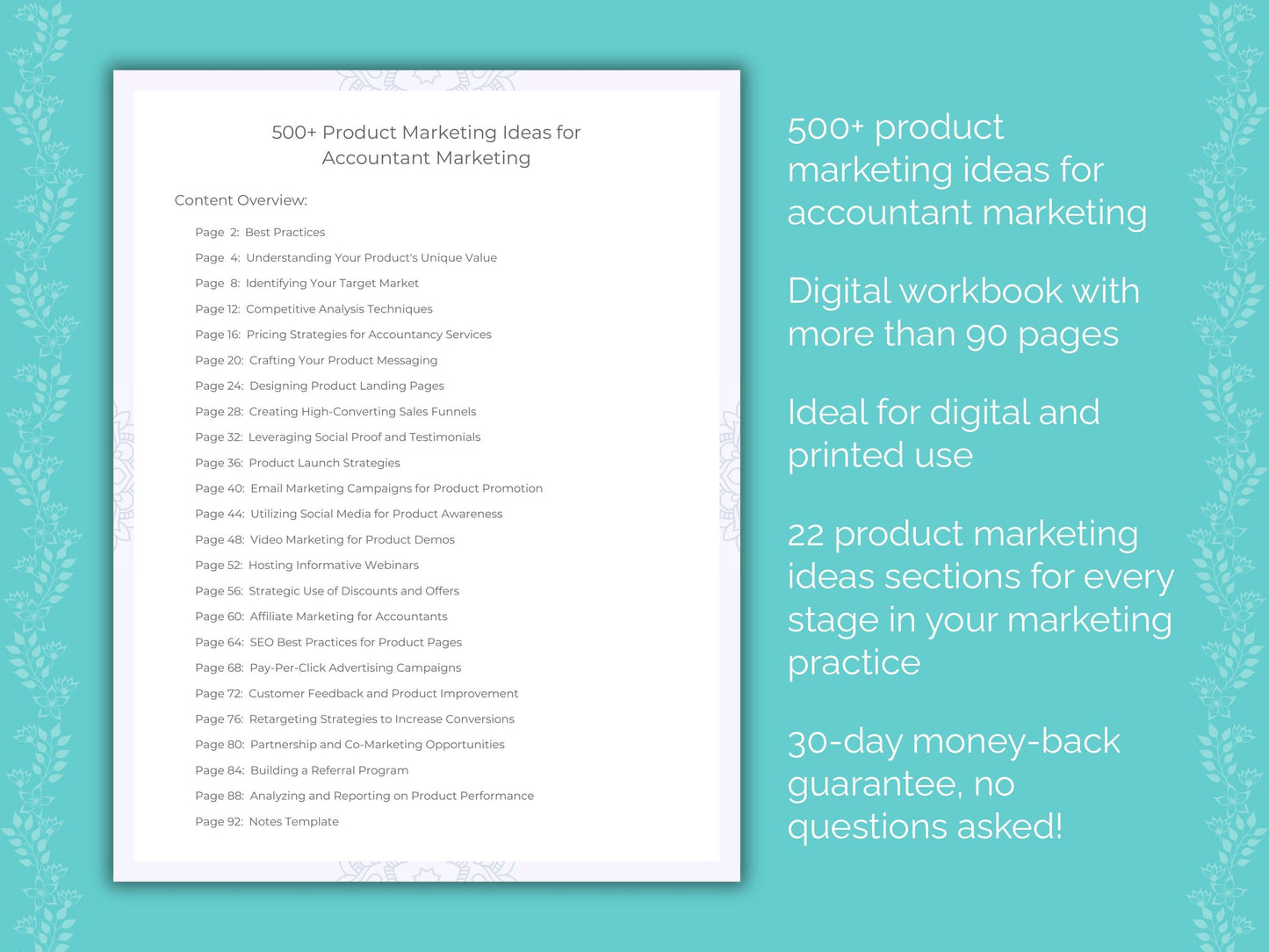 Accountant Marketing Worksheets