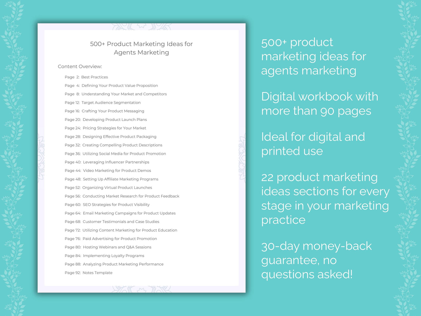 Agents Marketing Worksheets