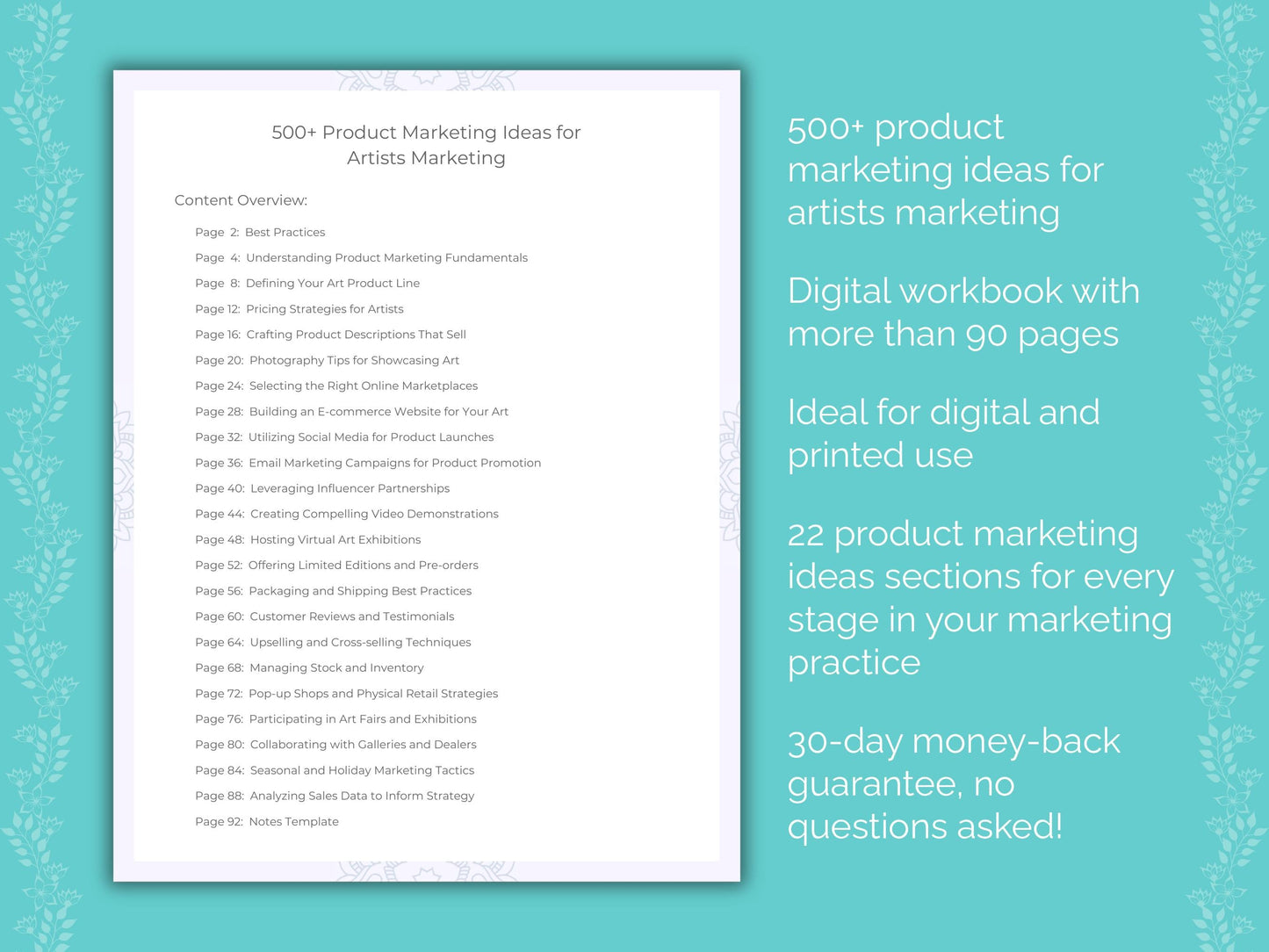 Artists Marketing Worksheets