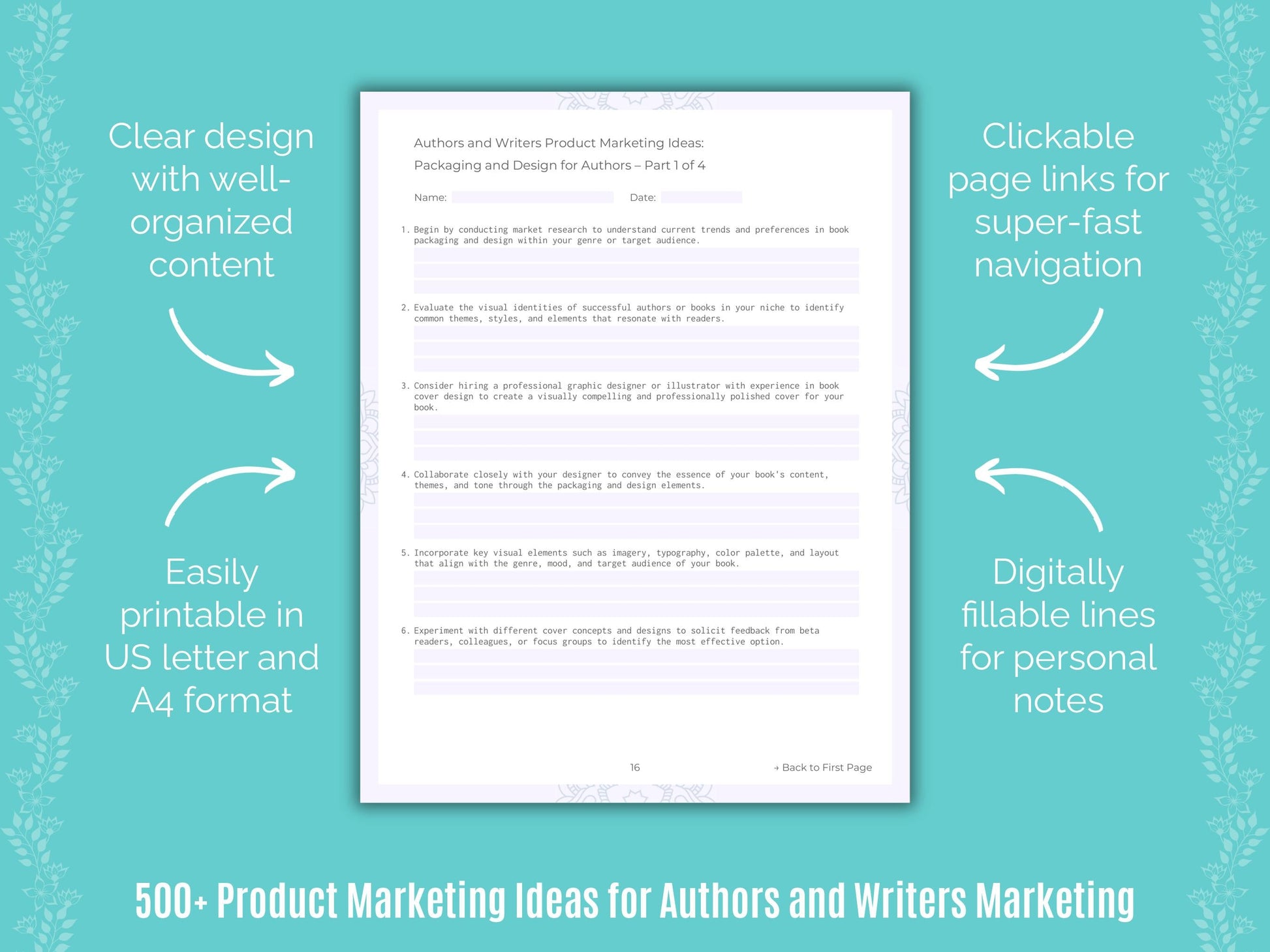 Authors and Writers Marketing Templates